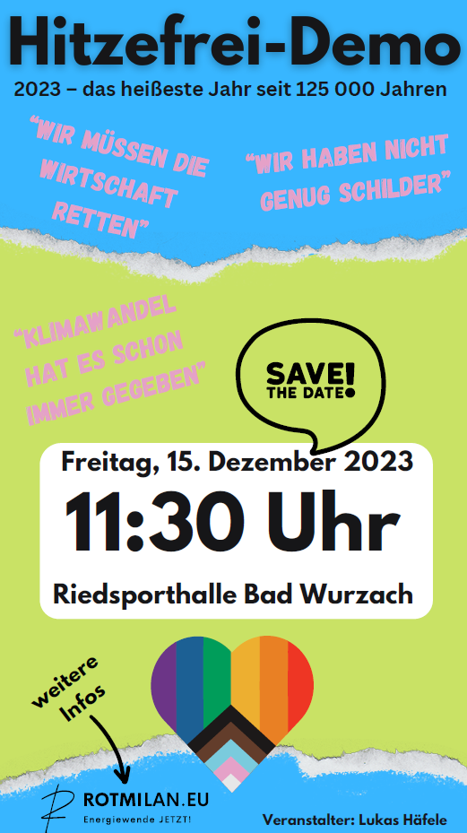 Hitzefrei-Demo am 15.12.2023