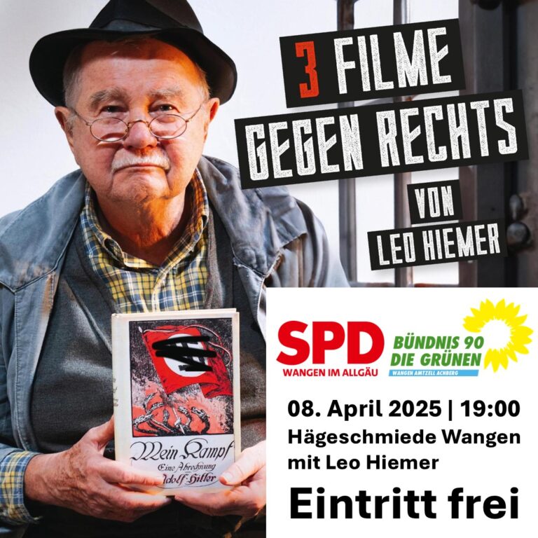 3 Filme gegen Rechts – Regisseur Leo Hiemer zu Besuch in Wangen